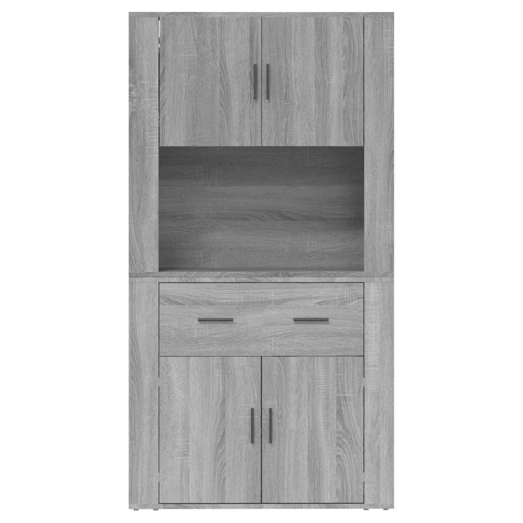 Chest of drawers, grey oak finish, engineered wood