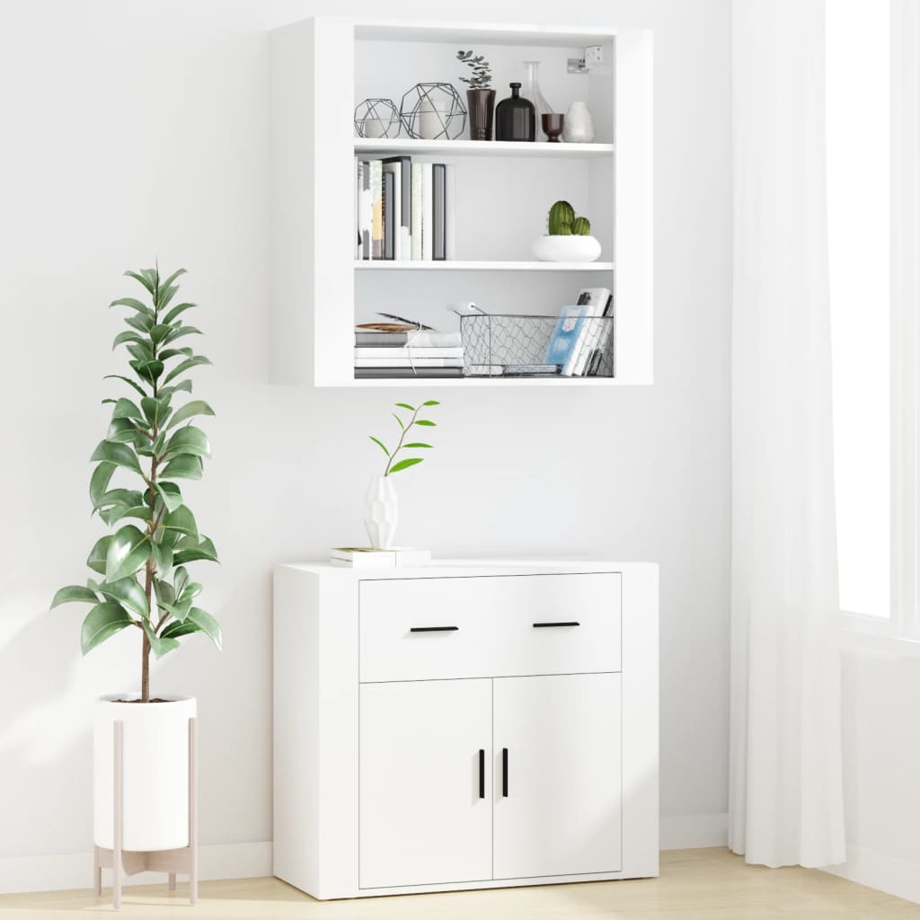 Chest of drawers, white, treated wood
