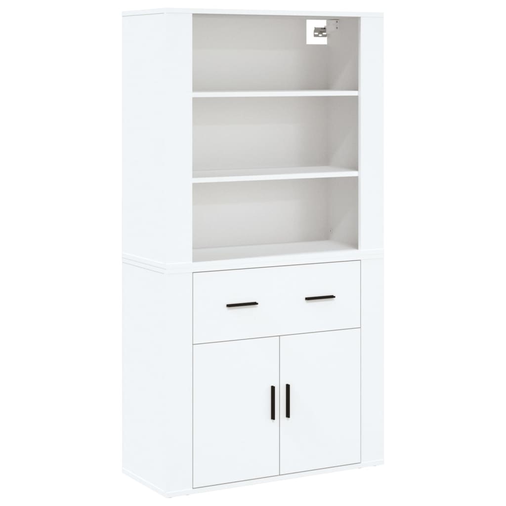 Chest of drawers, white, treated wood