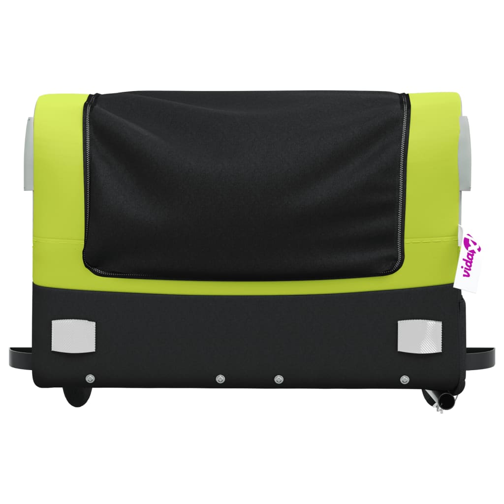 Bicycle trailer, black and green, 45kg, iron
