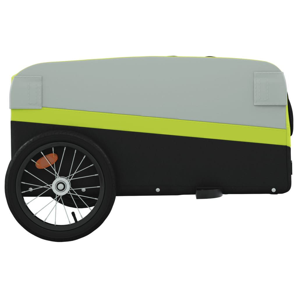 Bicycle trailer, black and green, 45kg, iron