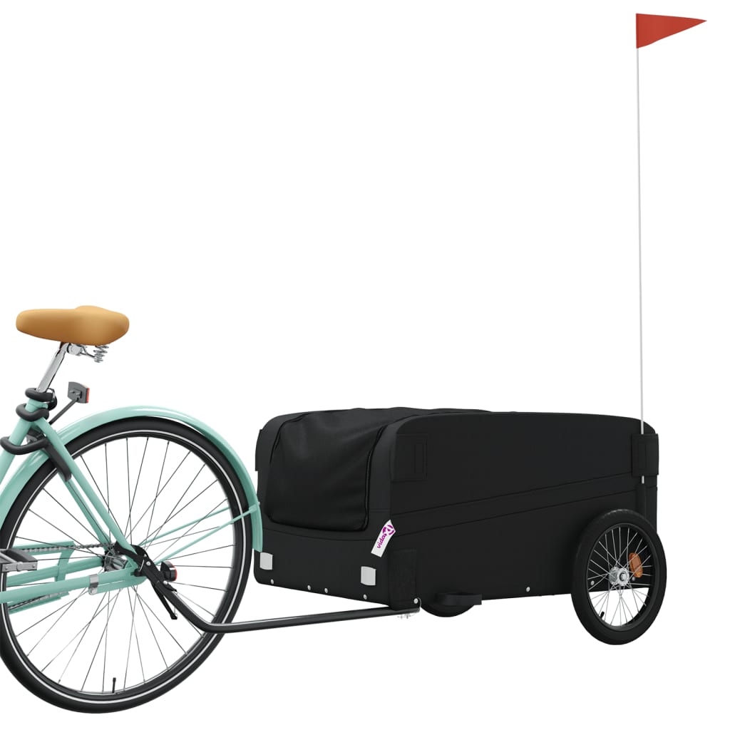 Velosipēdu piekabe, melnā krāsā, 45kg, dzelzs