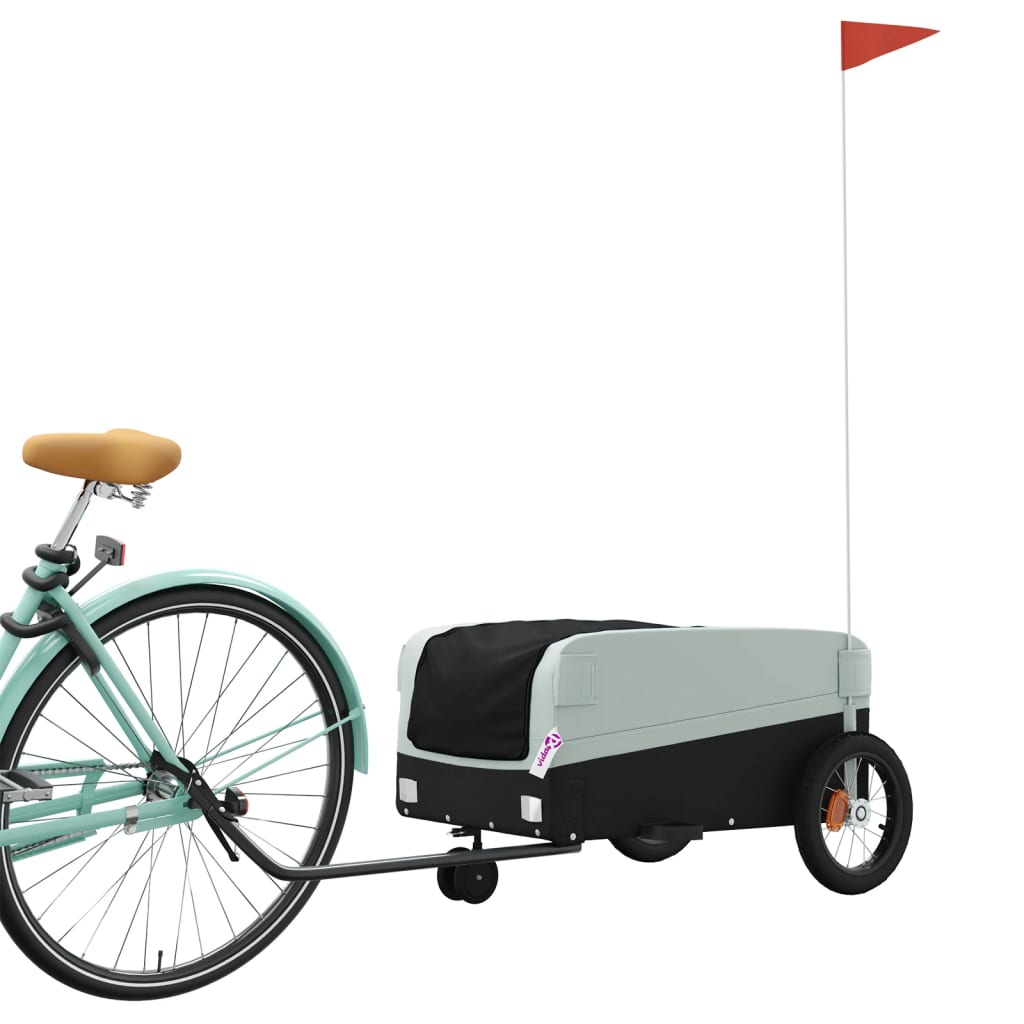 Bicycle trailer, black and grey, 30kg, iron