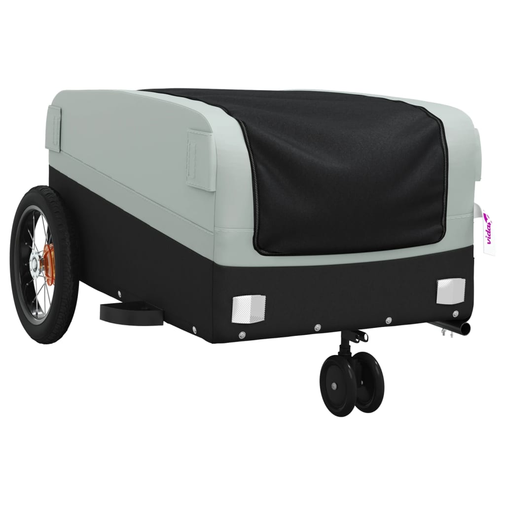 Bicycle trailer, black and grey, 30kg, iron
