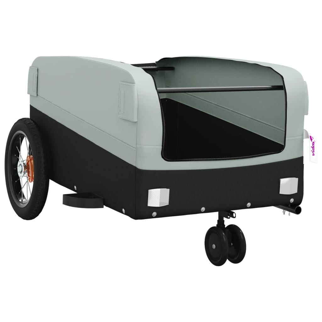 Bicycle trailer, black and grey, 30kg, iron