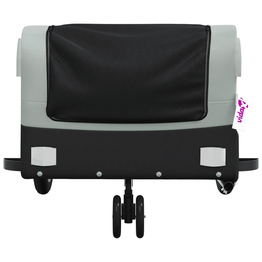 Bicycle trailer, black and grey, 30kg, iron
