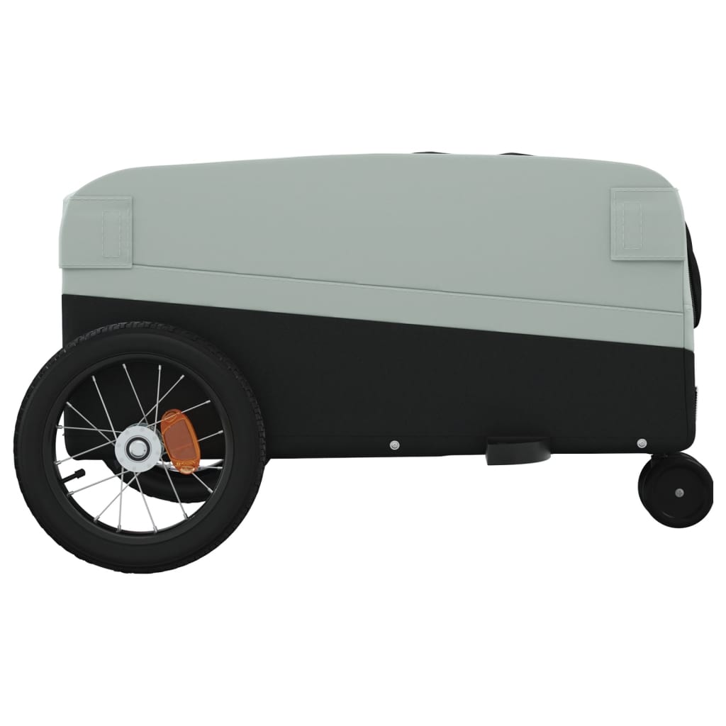 Bicycle trailer, black and grey, 30kg, iron