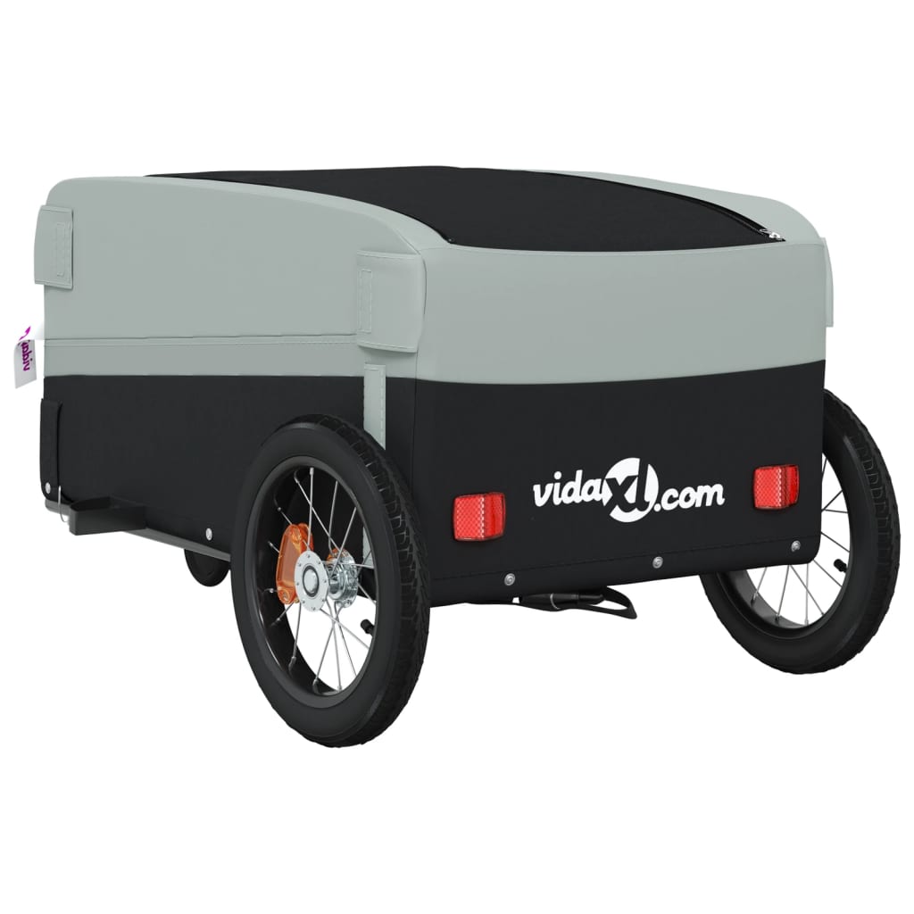Bicycle trailer, black and grey, 30kg, iron