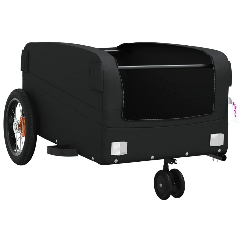 Dviračio priekaba, juodos spalvos, 30kg, geležis