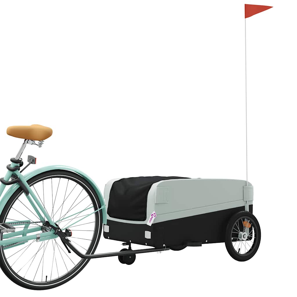 Bicycle trailer, black and grey, 45kg, iron