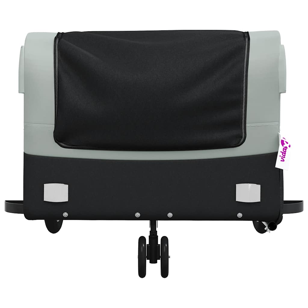 Bicycle trailer, black and grey, 45kg, iron