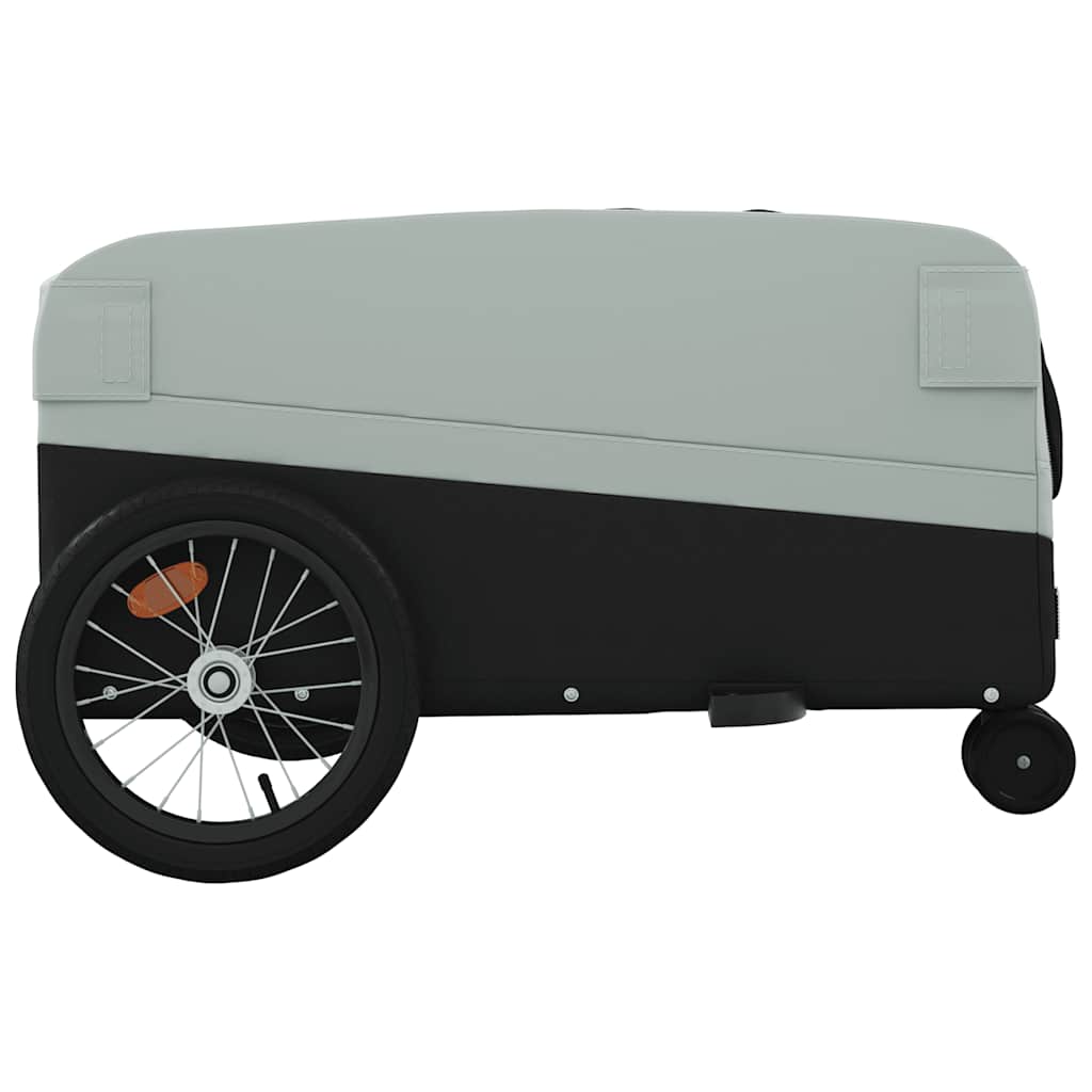 Bicycle trailer, black and grey, 45kg, iron