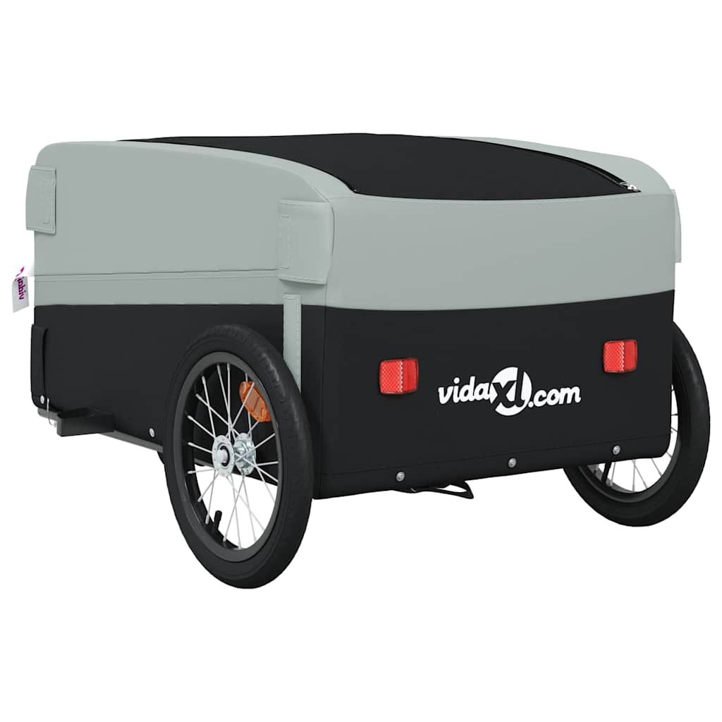 Bicycle trailer, black and grey, 45kg, iron