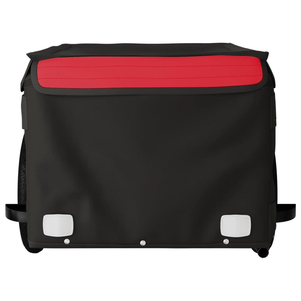 Dviračio priekaba, juodos ir raudonos spalvos, 30kg, geležis
