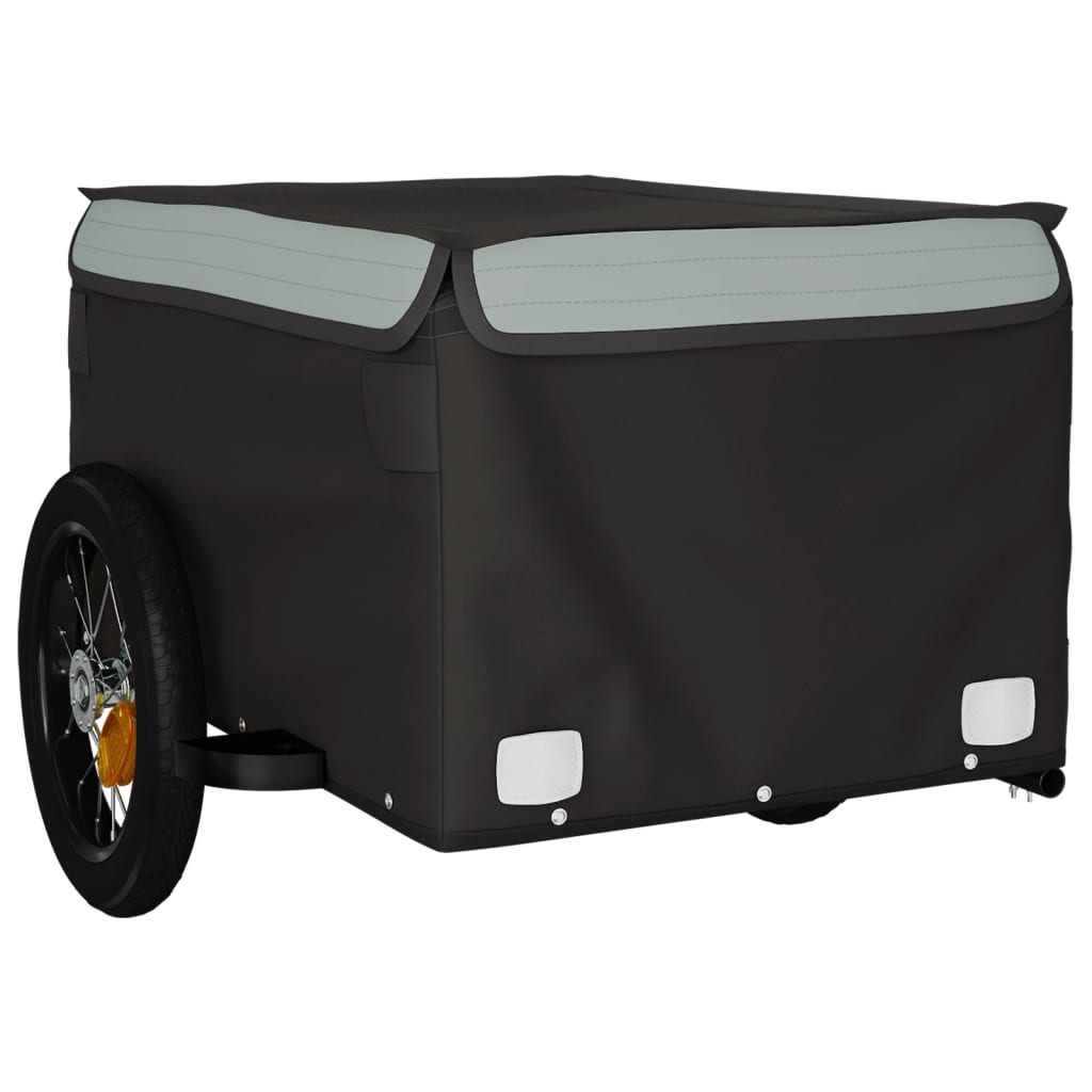 Bicycle trailer, black and grey, 30kg, iron