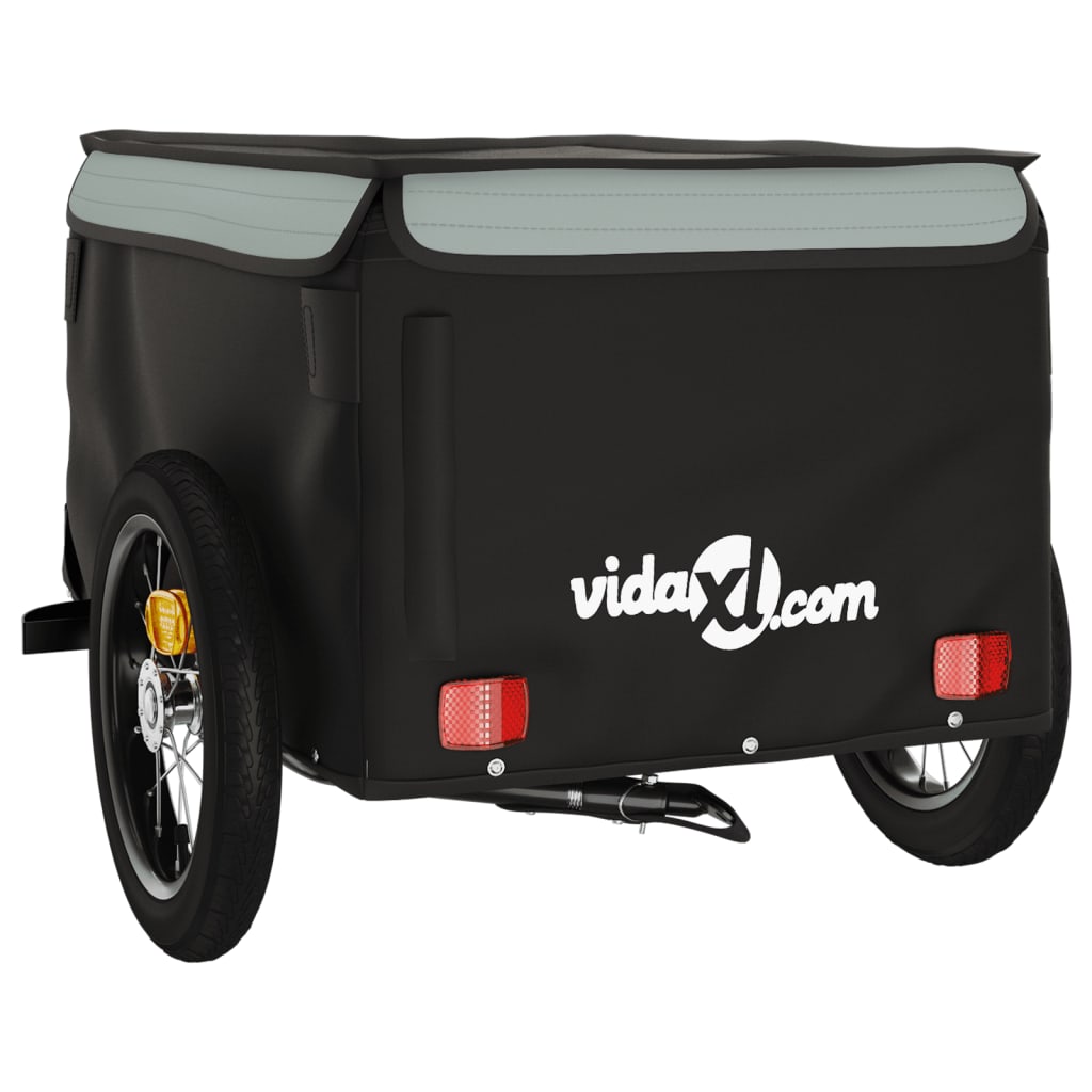 Bicycle trailer, black and grey, 30kg, iron