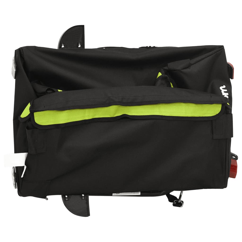 Velosipēda piekabe, melnā un zaļā krāsā, 30 kg, dzelzs