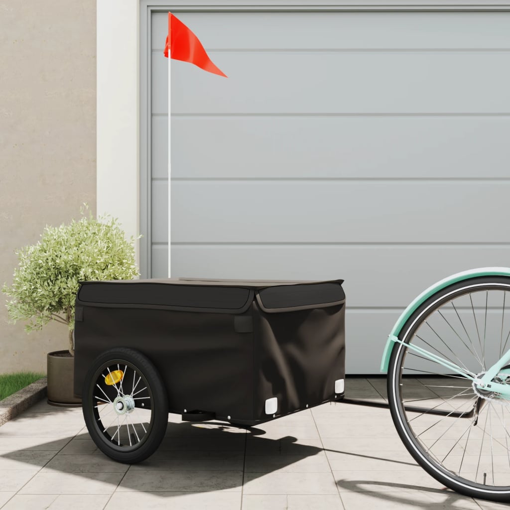 Bicycle trailer, black, 45kg, iron