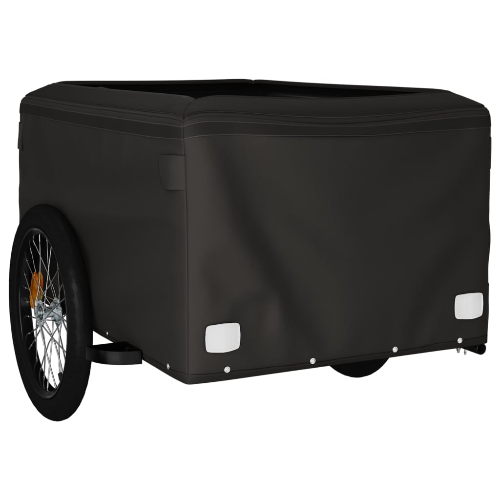 Dviračio priekaba, juodos ir raudonos spalvos, 45kg, geležis