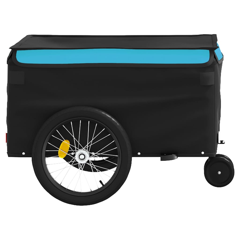 Bicycle trailer, black and blue, 30kg, iron
