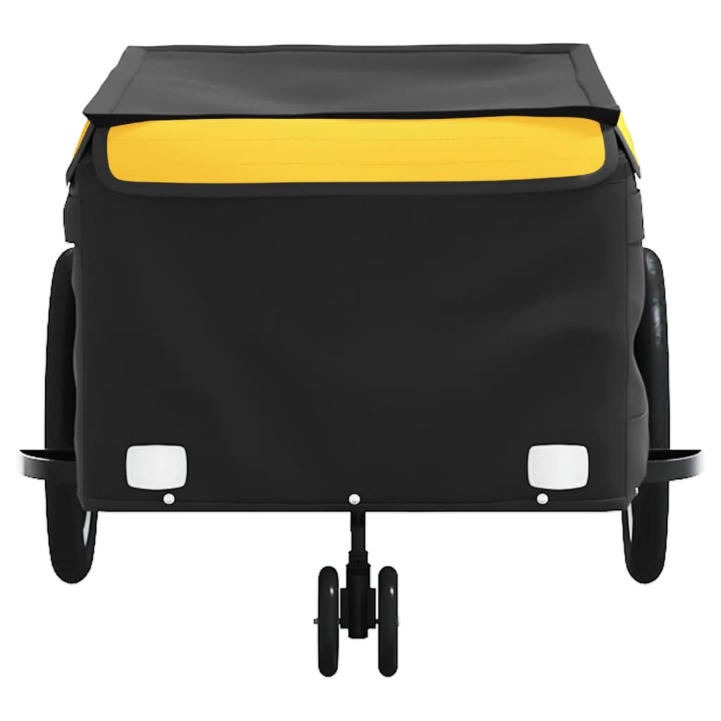 Bicycle trailer, black and yellow, 45kg, iron