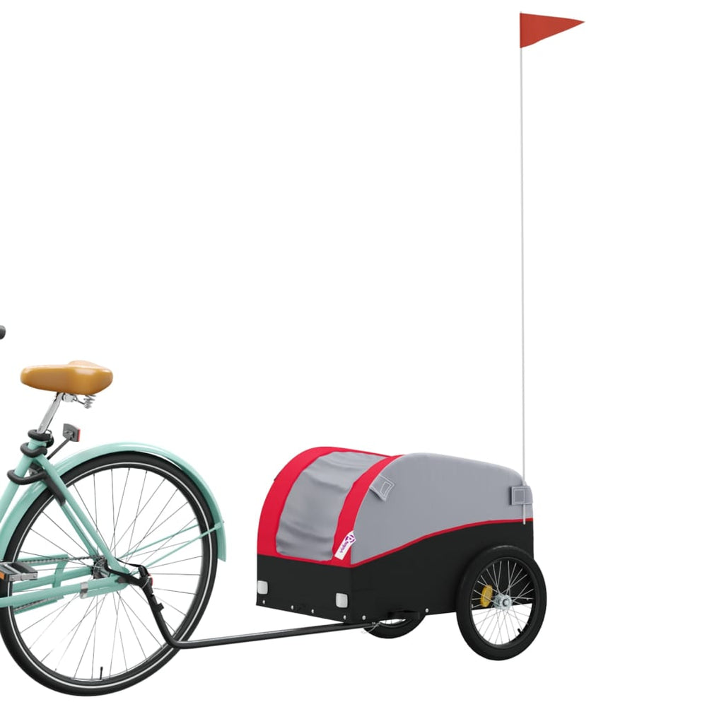 Bicycle trailer, black and red, 30kg, iron