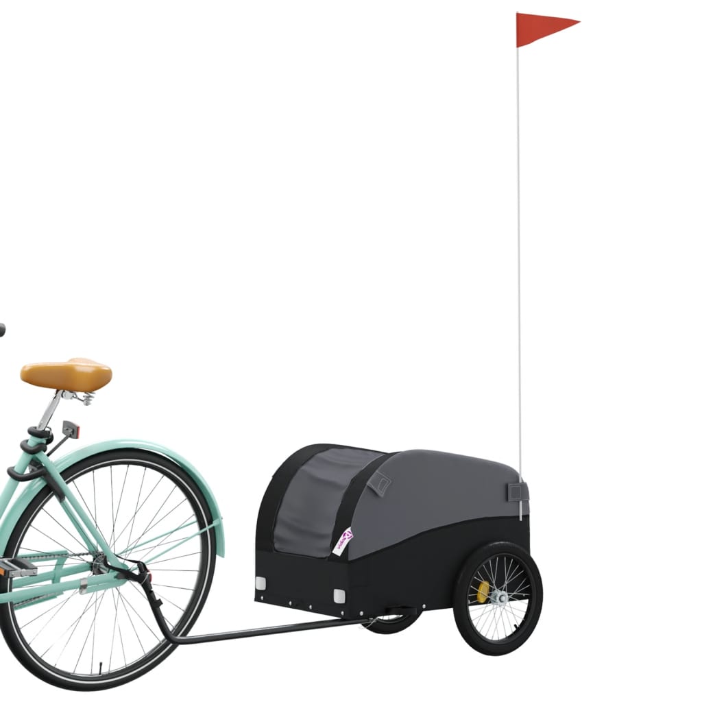 Velosipēda piekabe, melnā krāsā, 30 kg, dzelzs