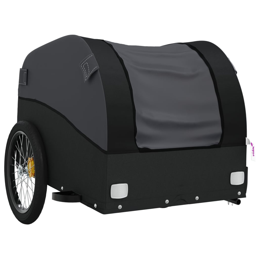 Velosipēda piekabe, melnā krāsā, 30 kg, dzelzs