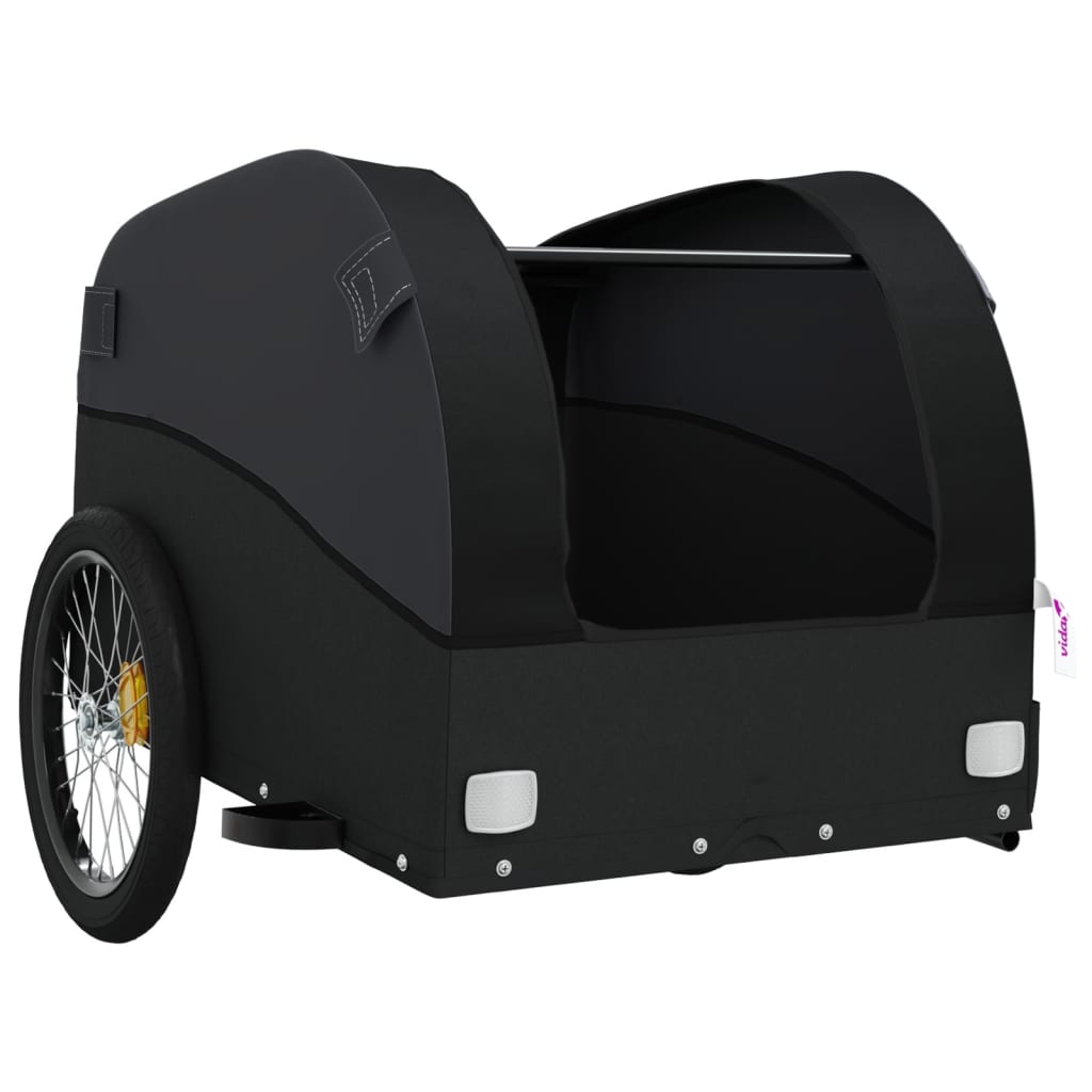 Velosipēda piekabe, melnā krāsā, 30 kg, dzelzs
