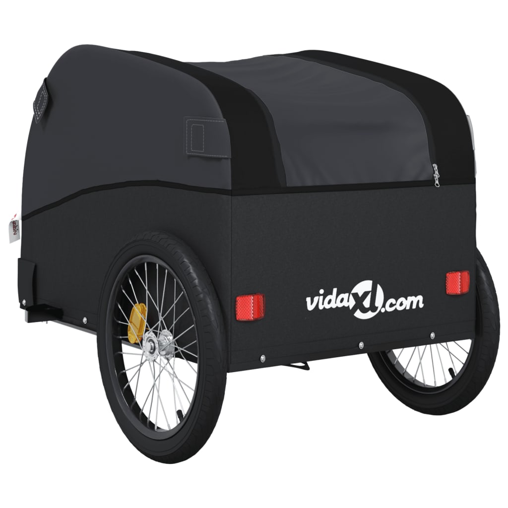 Velosipēda piekabe, melnā krāsā, 30 kg, dzelzs