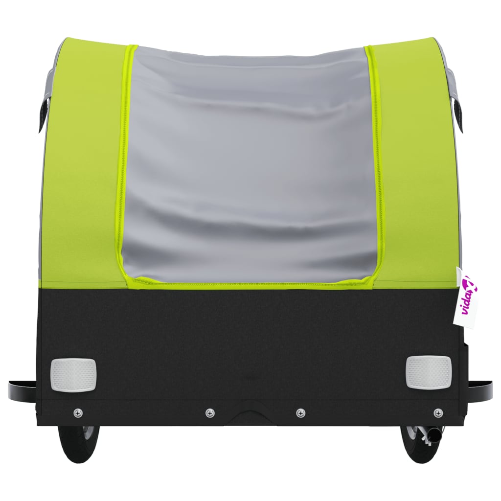 Bicycle trailer, black and green, 30kg, iron