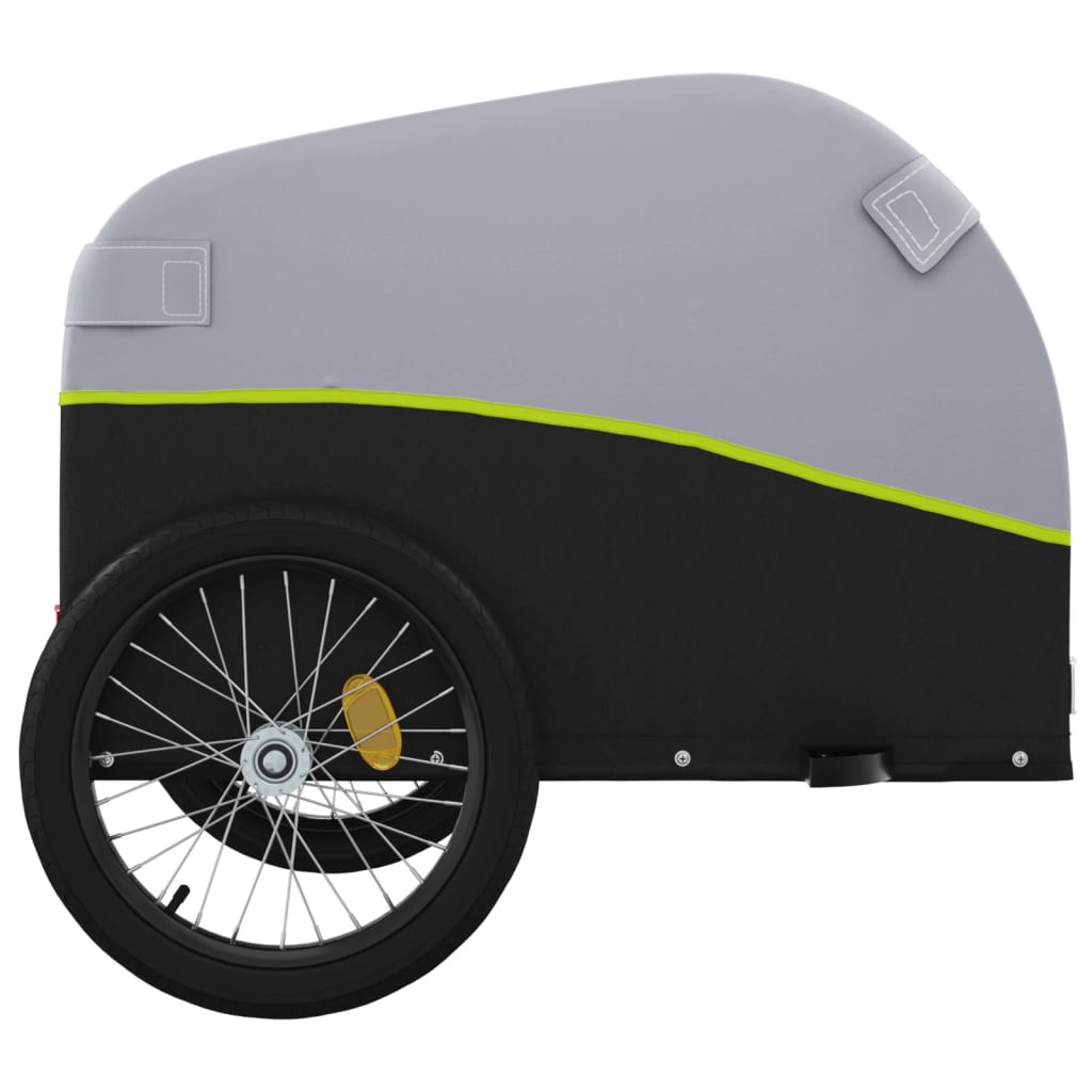 Bicycle trailer, black and green, 30kg, iron