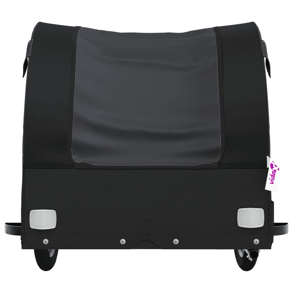Dviračio priekaba, juodos spalvos, 45kg, geležis