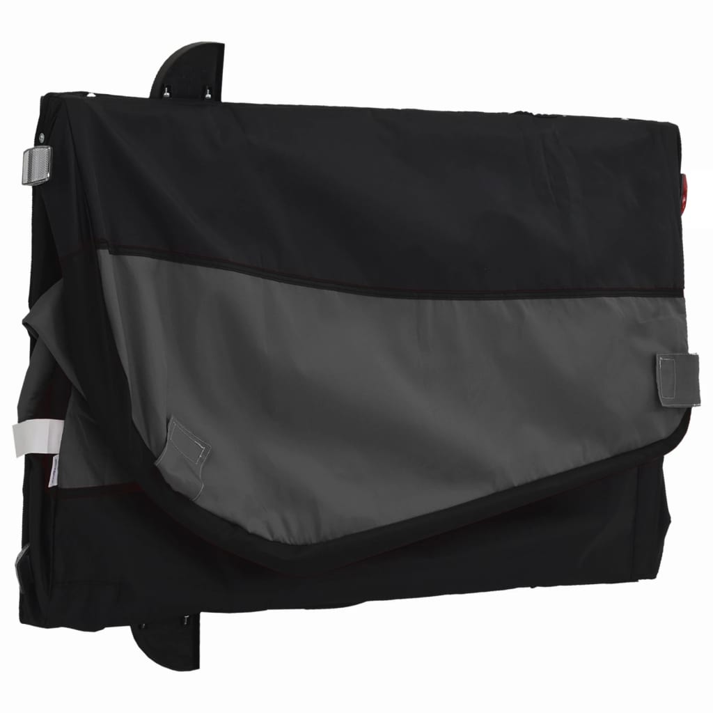 Dviračio priekaba, juodos spalvos, 45kg, geležis