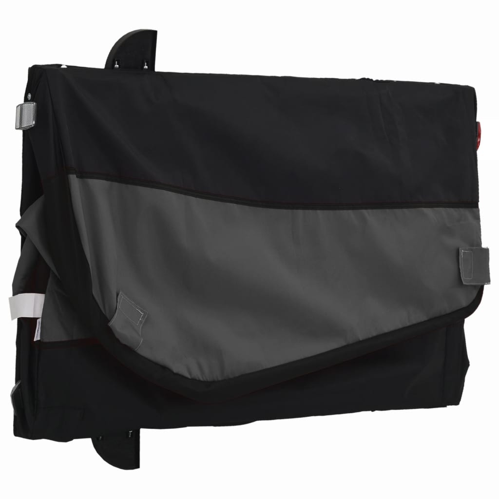 Dviračio priekaba, juodos spalvos, 45kg, geležis
