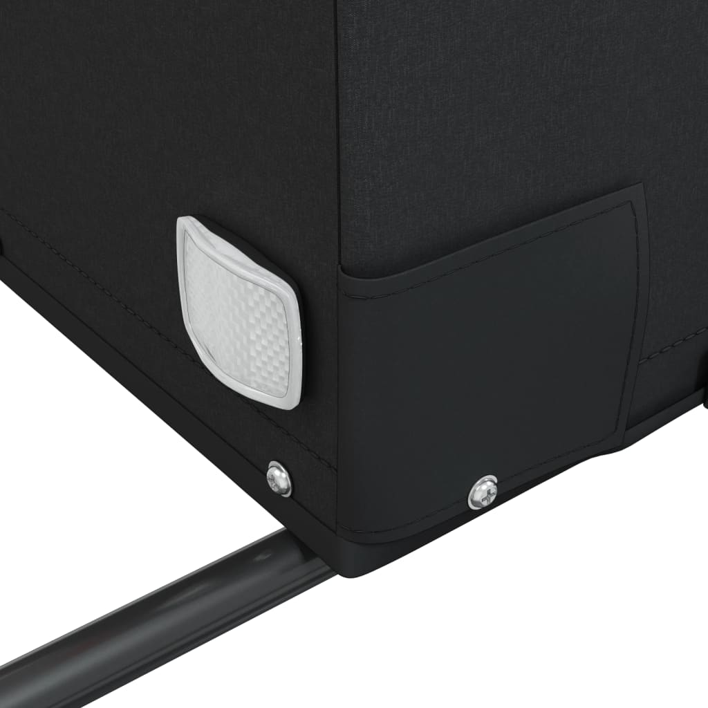 Dviračio priekaba, juodos ir oranžinės spalvos, 45kg, geležis