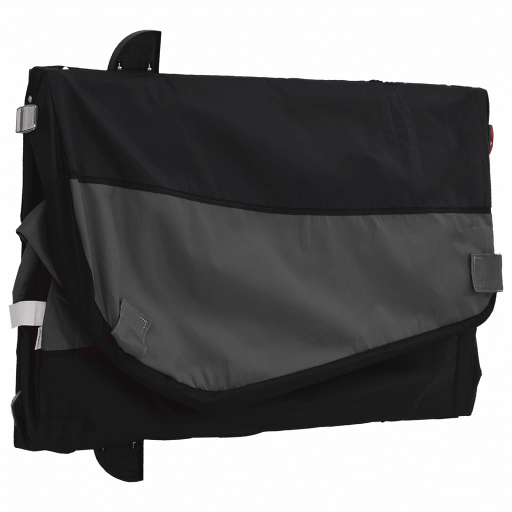Dviračio priekaba, juodos spalvos, 45kg, geležis