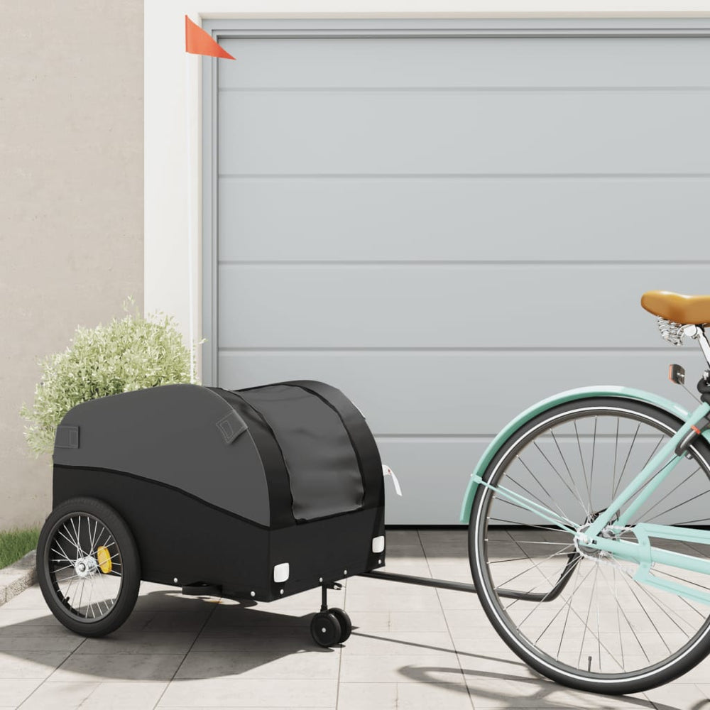 Bicycle trailer, black, 45kg, iron