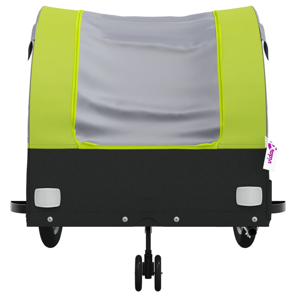 Bicycle trailer, black and green, 45kg, iron