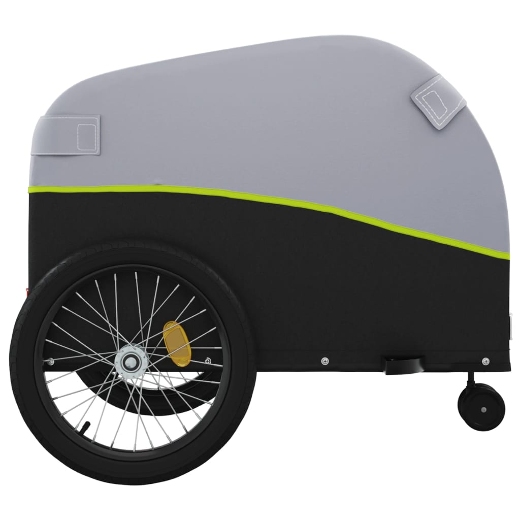 Bicycle trailer, black and green, 45kg, iron