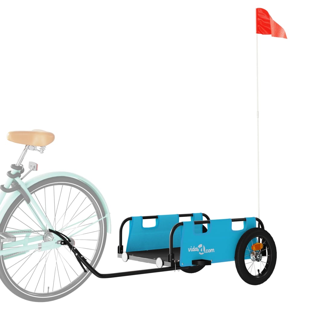 Bicycle trailer, blue, oxford fabric and iron
