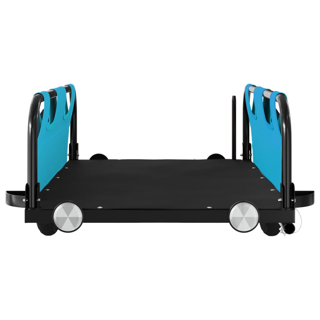 Bicycle trailer, blue, oxford fabric and iron