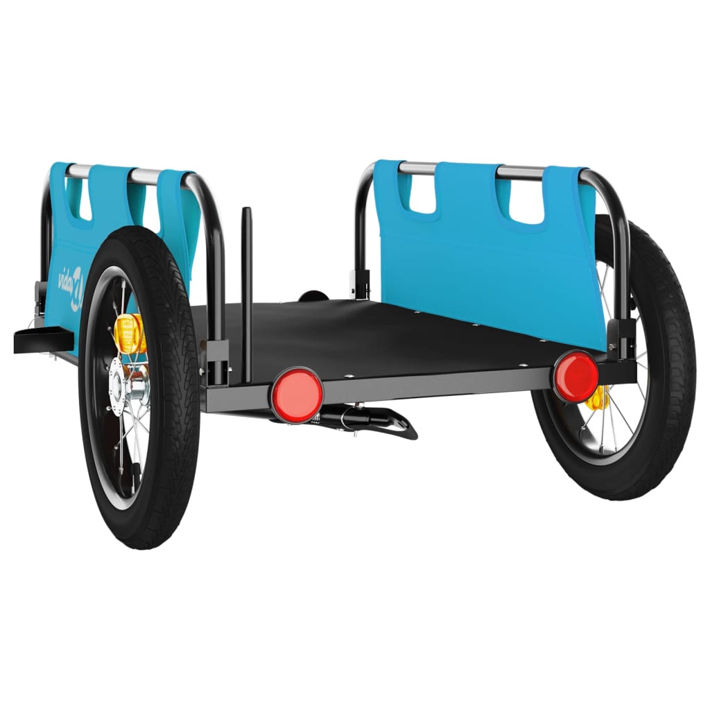 Bicycle trailer, blue, oxford fabric and iron