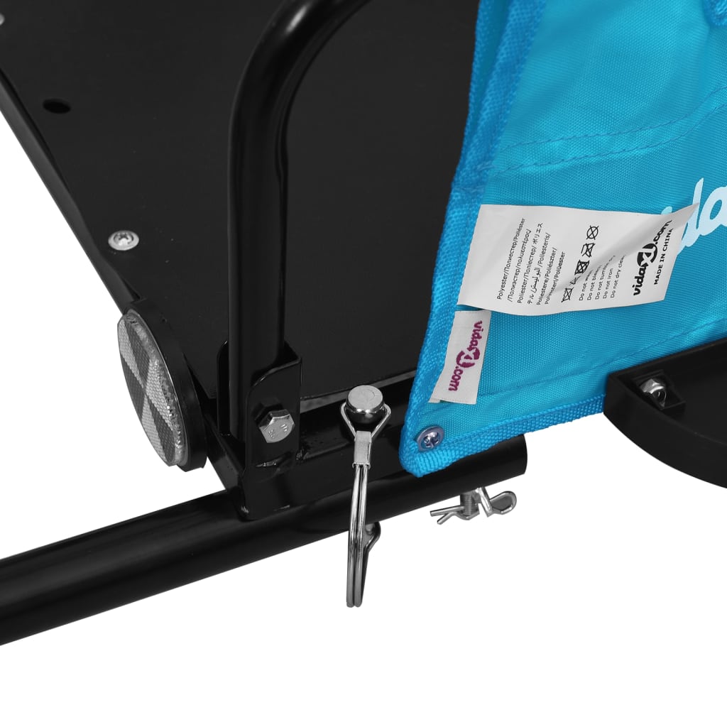 Bicycle trailer, blue, oxford fabric and iron