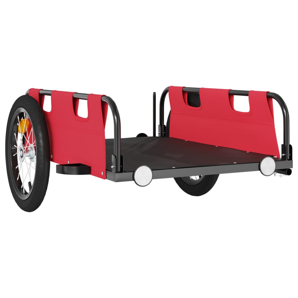 Bicycle trailer, red, Oxford fabric and iron