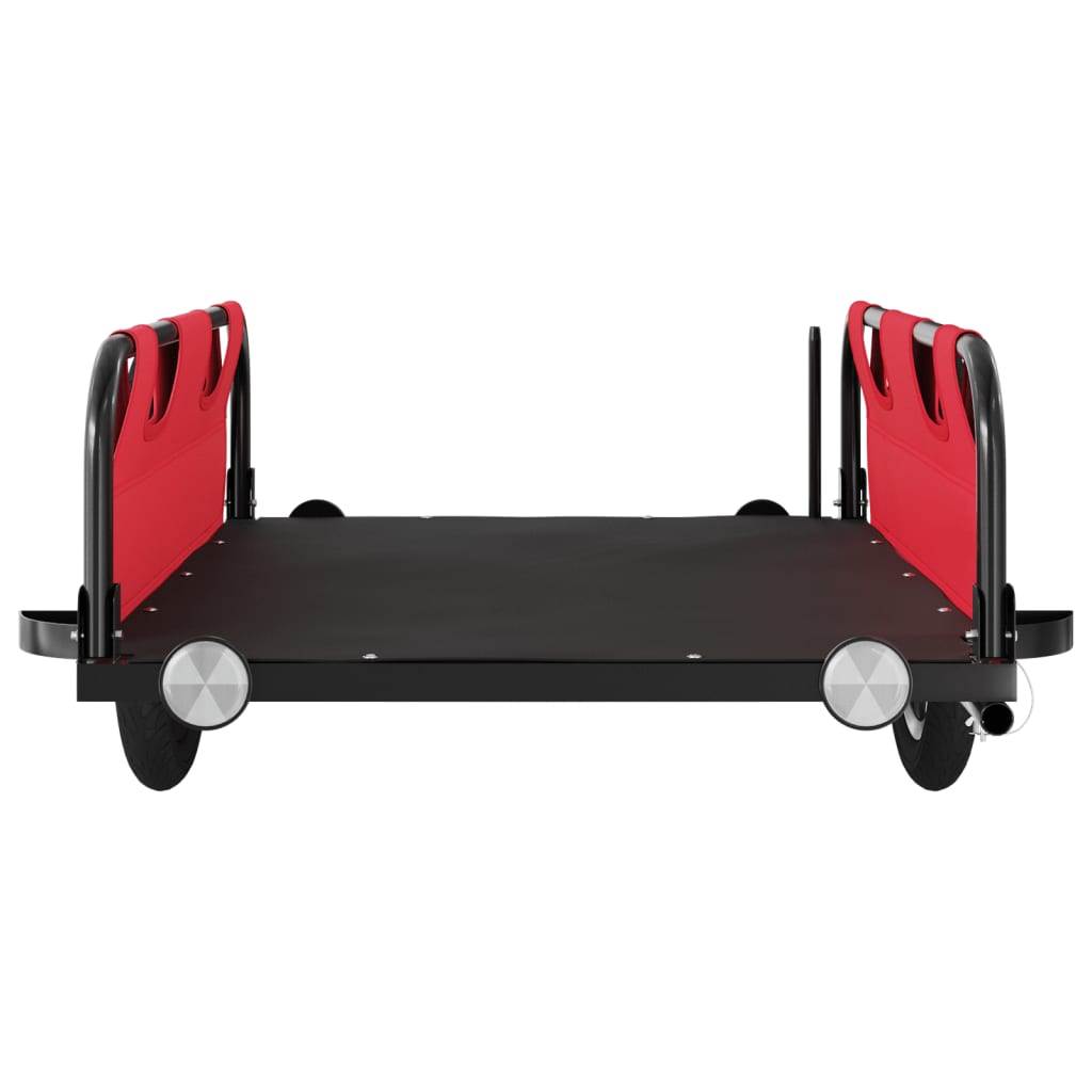 Bicycle trailer, red, Oxford fabric and iron