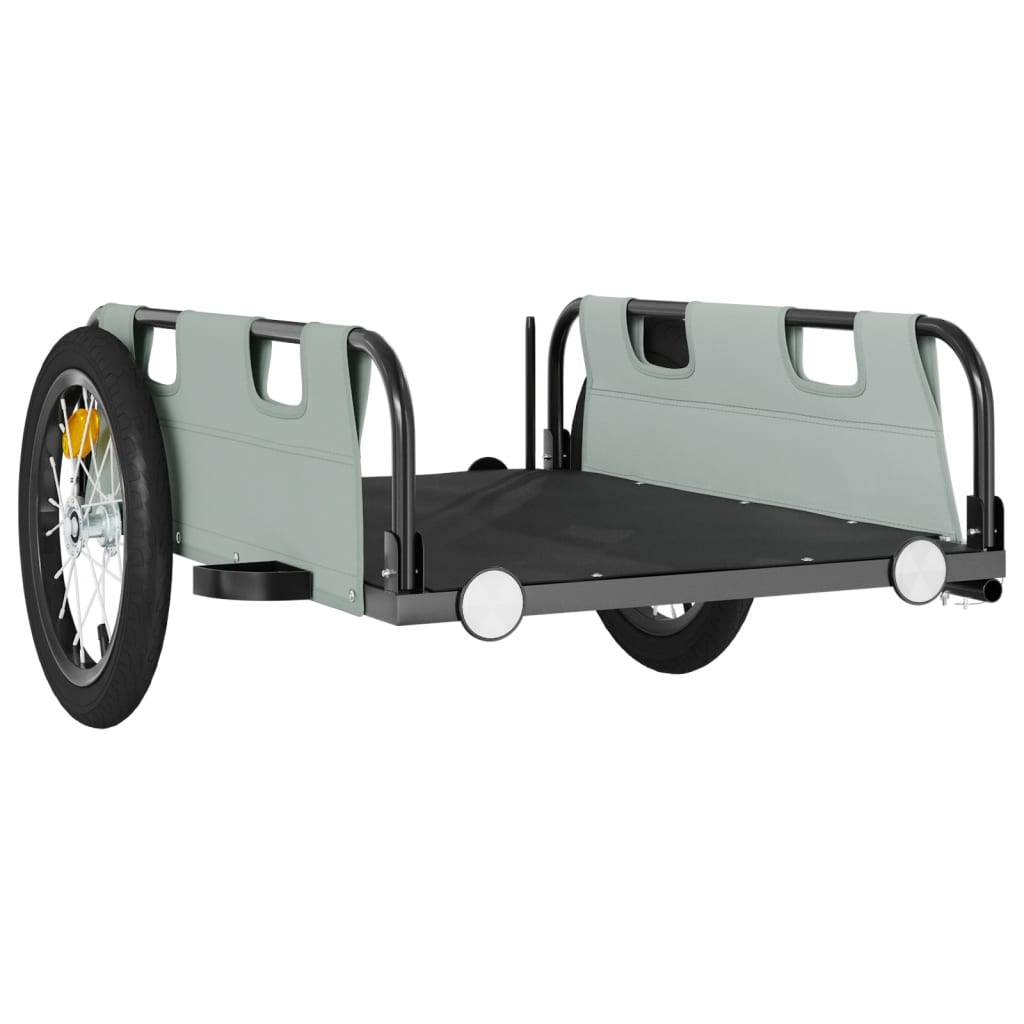 Bicycle trailer, grey, oxford fabric and iron
