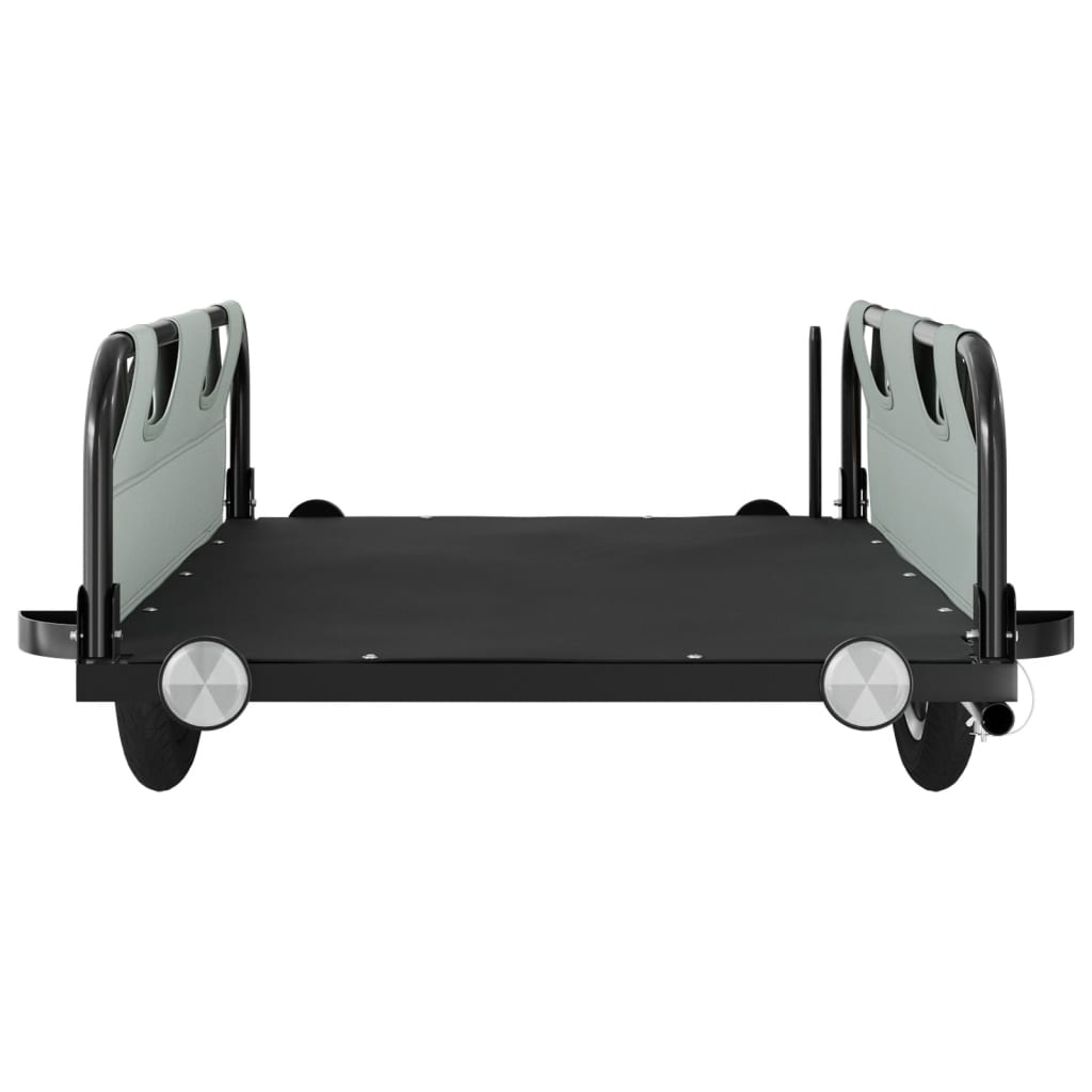Bicycle trailer, grey, oxford fabric and iron