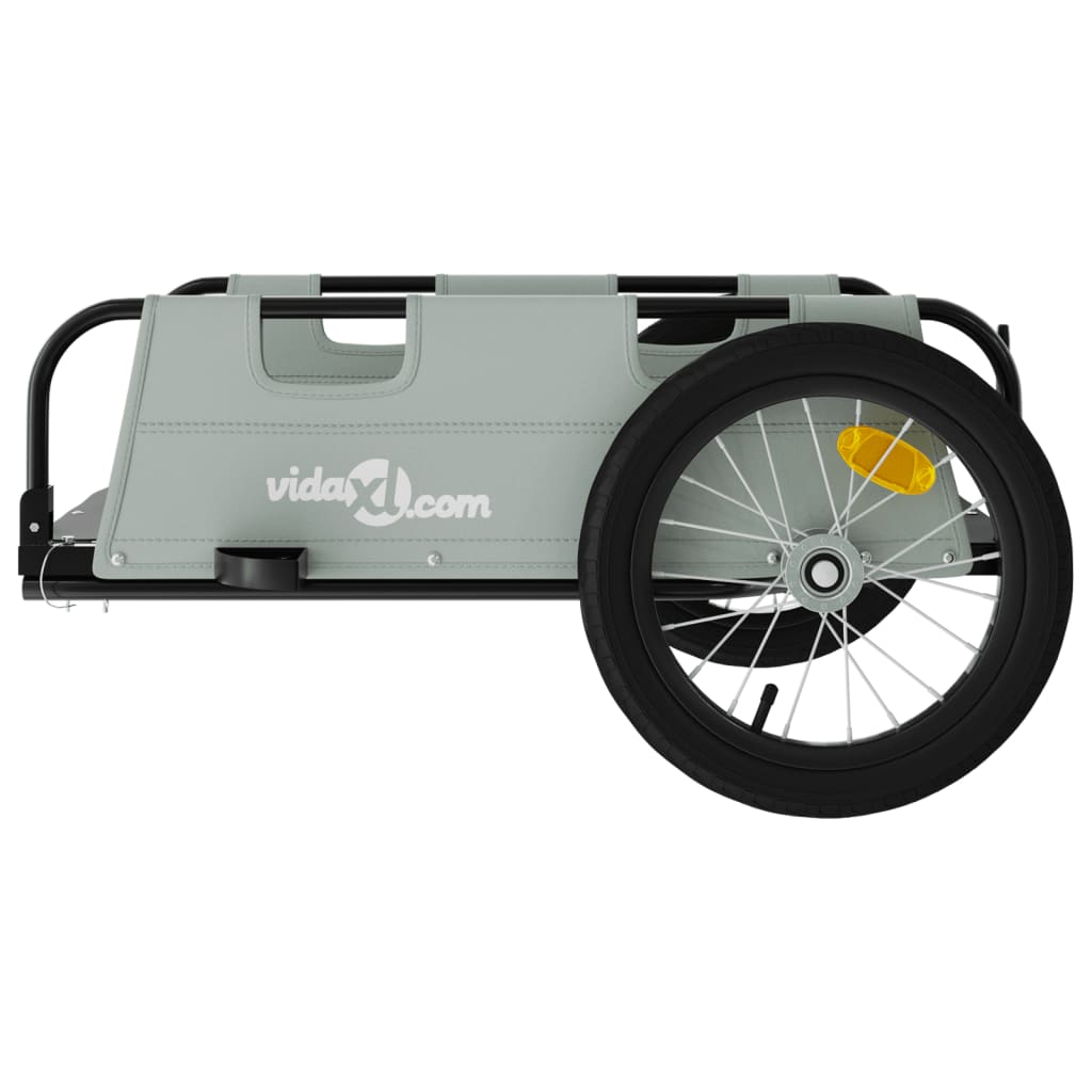Bicycle trailer, grey, oxford fabric and iron