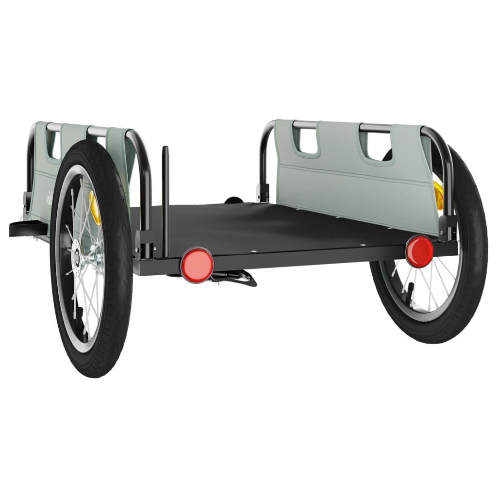 Bicycle trailer, grey, oxford fabric and iron